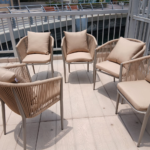 SWIN Aluminum Frame+Rope Dining Chairs with Cushion (Copy) - Image 2